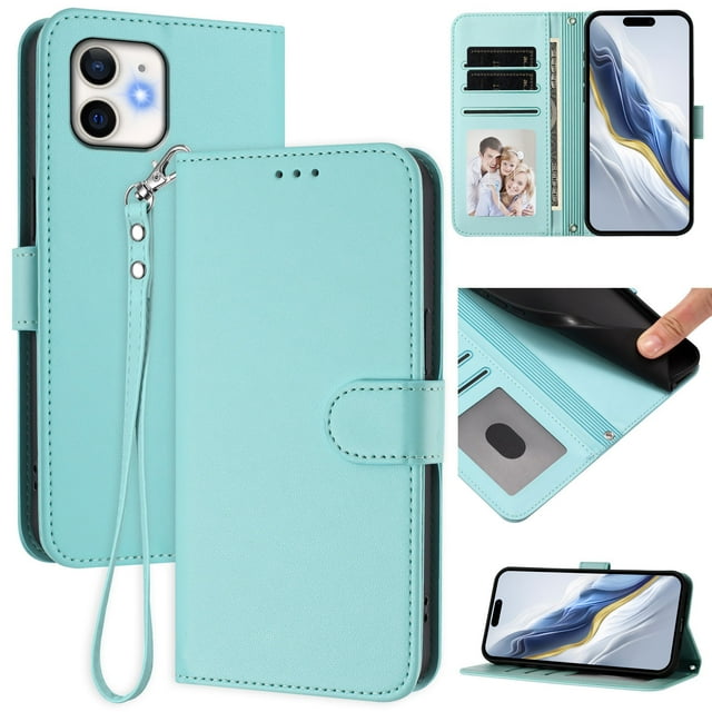 Funda Cartera GANGXUN para iPhone 11 – Cierre Magnético, Protección RFID, Correa Desmontable, Compatible con Carga Inalámbrica
