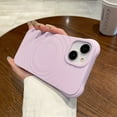 thumbnail image 1 of 3D Wave Satin Ruffle Pattern Phone Case For iPhone 15 Pro max 14 Plus 13 Pro 12Magnetic wireless charging Solid Color Back Cover LXY, 1 of 7