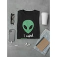 thumbnail image 3 of Aliens I Want To Believe Men T-Shirt, Male Large, 3 of 4