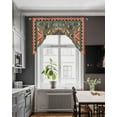 thumbnail image 4 of Vintage Southwest Kitchen Swag Valances for Windows, Ethnic Modern Geometric Swag Valances Curtains for Living Room, Rod Pocket Window Treatments for Bathroom, Bedroom, Cafe, 56"x36", 4 of 6