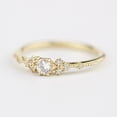 thumbnail image 4 of Forever Jewels 1/2Ct Round Cut Moissanite Womens Engagement Ring 14K Yellow Gold Plated, 4 of 5