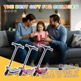 thumbnail image 7 of Xuanlur Electric Scooter for Kids Ages 6-14, Kid and Teen EScooter with Scooter Bell, Rear Brake, Non-Slip Handle, LED Lights, 6.48 Mph Speed, Ride on Toy for Girls, Boys, Pink, 7 of 7