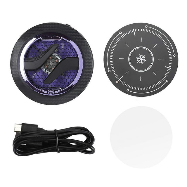Magnetic Phone Cooler 3 Speed Temperature Adjustable Semiconductor Mobile Phone Radiator Cell Phone Cooling Fan for Gaming Black