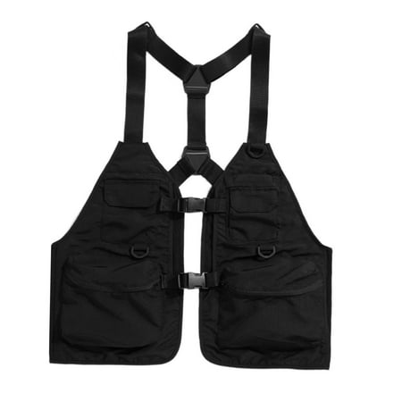 GARENDE Fishing Vest Adjustable Size Outdoor Sports Vest for Outdoors Hunting Hiking Black