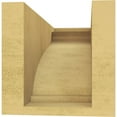 thumbnail image 4 of 5"W x 10"D x 5"H Wide Helena Rough Cedar Woodgrain TimberThane Corbel, Primed Tan, 4 of 6