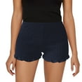 thumbnail image 2 of MIXUE Shorts For Women Summer Solid Color Elastic Ruffle Sexy Casual Comfortable Shorts Activewear,Blue,S, 2 of 9