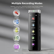Innioasis 72GB Digital Voice Recorder with Playback, R1 Full Touchscreen Voice Recorder with Bluetooth and Intelligent STT Transcription, Voice Activated Sound Audio Recorder Device with Mic (Black)