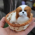 thumbnail image 5 of Lovely Simulation Animal Doll Plush Mini Basket Cat Rabbit Dog Kids Xmas Toy, 5 of 8