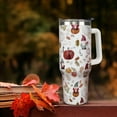 thumbnail image 2 of Fall Tumbler with Lid and Straw 40oz,Gnome Pumpkin Maple Leaves Vacuum Autumn Insulated Leak Proof Tumbler,Farmhouse Cute Gifts Women Girls,Fall Accessories Stainless Steel Coffee Cup, 2 of 6