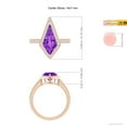 thumbnail image 4 of ANGARA Natural Kite-Shaped Step-Cut 3.5 ct Amethyst Halo Engagement Ring in 14K Rose Gold for Women (Size-14x7mm) | February Birthstone, Anniversary, Jewelry Gift for Women | Natural Amethyst Ring, 4 of 8