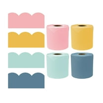 Carson Dellosa Rolled Scalloped Borders 3" x 65' Happy Day 4/Pack (145413)