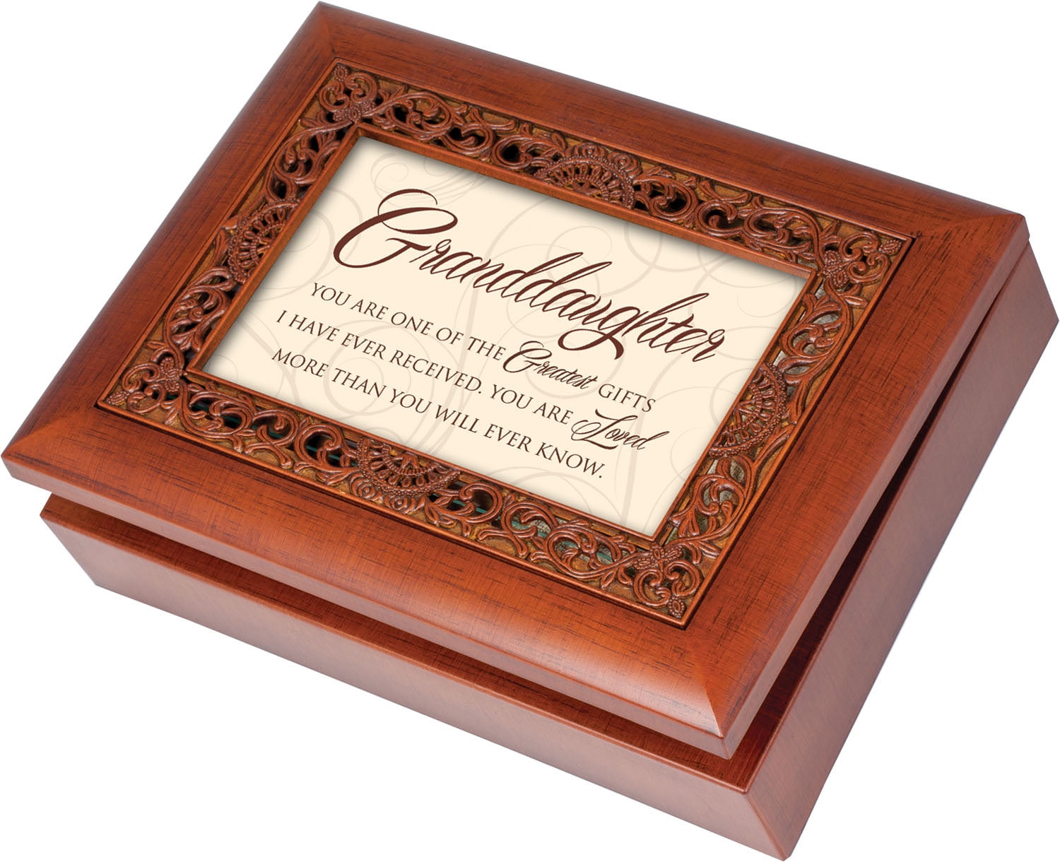 Jewelry Box Plays Light Up My Life by Cottage Garden Cottage Garden Happy 40Th Anniversary Woodgrain Petite Music Box 