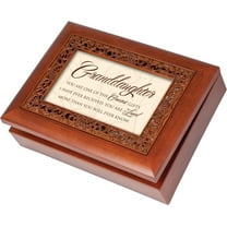 Granddaughter Greatest Gifts Ever Woodgrain Inlay Jewelry Music Box Plays You Light Up My Life