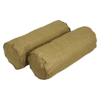 Blazing Needles 20-inch by 8-inch Double-corded Spun Polyester Bolster Pillows with Inserts (Set of 2) 9814-CD-S2-REO-SOL-08