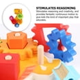 thumbnail image 4 of EeaseMX 1 juego de bloques de construcción educativos de madera con engranajes para niños, 4 of 7