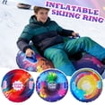 thumbnail image 3 of Inflatable Snow Tube For Winter Sliding Recreation, Colorful Printed Design For Outdoor Fun, & Teen Winter Sports Activity Gear, 3 of 6