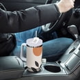 thumbnail image 4 of Yayeee 40oz Stainless Steel Tumbler with Straw and Handle Double-Wall Insulated Travel Water Bottle, Art Plant and Sun, 4 of 8