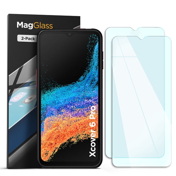(2 Pack) Magglass Tempered Glass Designed for Samsung XCover 6 Pro Screen Protector, Full Coverage Shockproof Display Guard (Case Compatible)