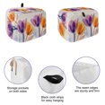 thumbnail image 5 of Toaster Cover 2 Slice, Tulip Flowers Dustproof Bakeware Oven Protector with Top Hook, Orange Purple Pastrol Floral Spring Waterproof Small Kitchen Appliance Toasters Dust Cover, 12"x7.5"x8", 5 of 9