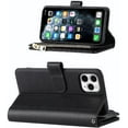 thumbnail image 3 of Wallet Case Compatible with iPhone 11 Pro Case,[9 Card Slots] [Wrist Strap] [Stand Feature] Zipper Cash Pocket Magnetic Leather Cover Shockproof Slim Case for iPhone 11 Pro,5.8 inch Black, 3 of 14