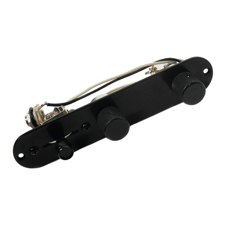 - Fender Telecaster Loaded 3-Way Control Plate w/Push-Pull Series-Parallel, Black