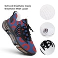 thumbnail image 4 of Phish Donut Blue Walking Shoes for Men Woman Lightweight Tennis Fashion Elastic Sports Shoes Cushion Basketball Shoes, 4 of 7