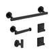 thumbnail image 1 of Inteprter Soporte de almacenamiento de papel higiénico de 5 uds., barra colgante de acero inoxidable negra, organizador montado en la pared, accesorios de Juegos de accesorios de baño Inteprter HA066205-00, 1 of 6