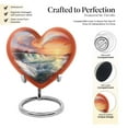 thumbnail image 3 of Waterfall SunsetUrns For Human Ashes Adult Male - Urn For Ashes For Women - Cremation Urns For Ashes For Men - Adult Urns For Human Ashes Women - Small Heart Urns For Ashes Adult Male 3 inch,4PC, 3 of 5