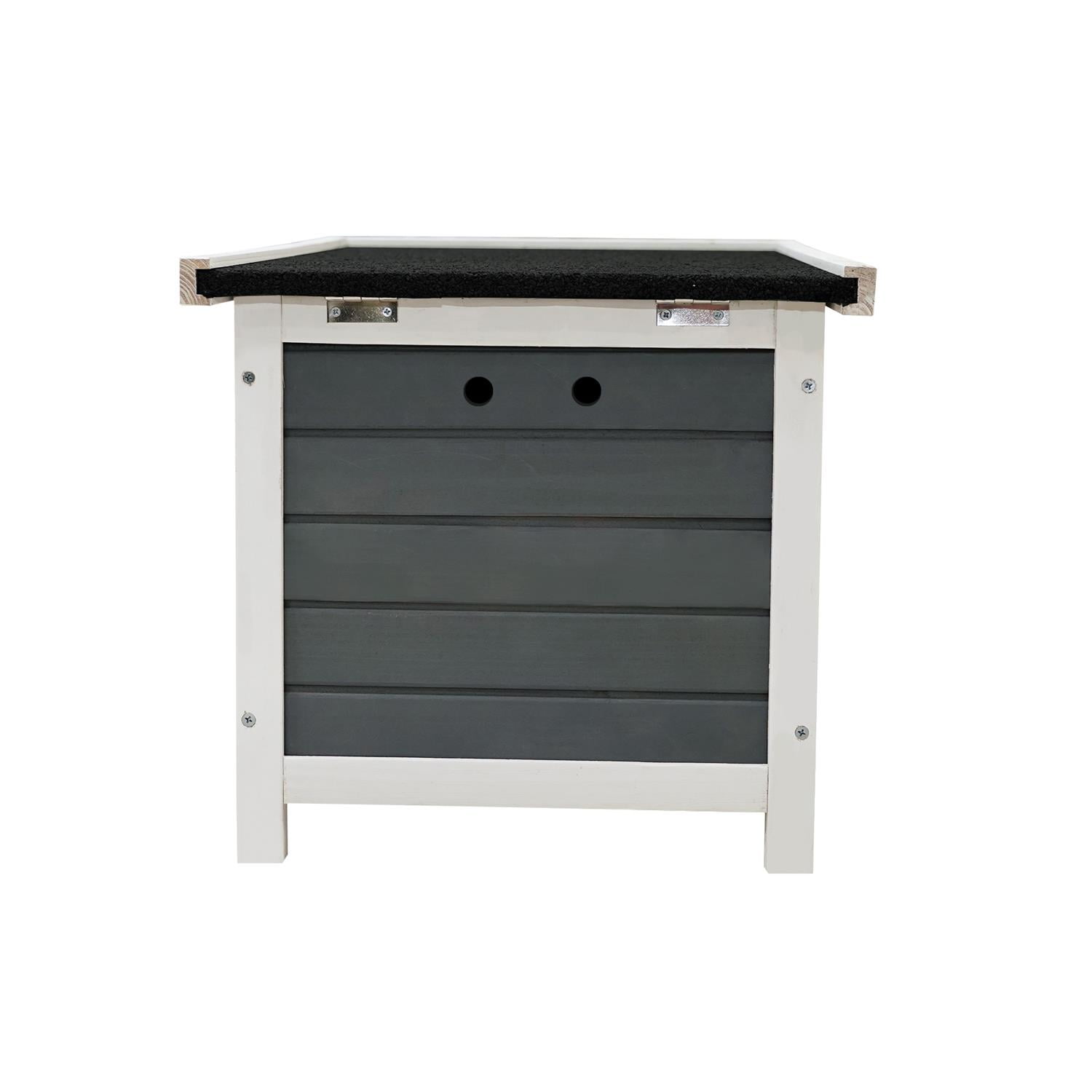 Pefilos 20" Bunny Hutch with Ramp, Outdoor Pet Hutch Wooden House for Bunny, Raised Weatherproof Bunny Home Enclosure Shelter, Gray Pefilos 20" Bunny Hutch with Ramp, Outdoor Pet Hutch Wooden House for Bunny, Raised Weatherproof Bunny Home Enclosure Shelter, Gray