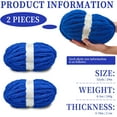 thumbnail image 2 of Chunky Chenille Yarn for Crocheting, Giant Yarn for Hand Knitting, Super Soft Jumbo Blanket Yarn Sage Green 2 Pack (32 yds, 8.5 oz Each Pack), 2 of 6
