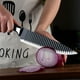 thumbnail image 5 of Juego de 6 cuchillos de cocina Nikou acero inoxidable con mango de silicona color negro, 5 of 15