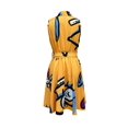 thumbnail image 2 of Robe Sans Manches à Imprimé Abstrait avec Boutons devant, Robe Décontractée à Taille Nouée et Col pour le Printemps et l'Été, Vêtements pour Femmes, 2 of 10