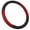 Red, variant on BDK Sporty Two Tone Ergonomic Grip Steering Wheel Cover - Plush Leather Grip for Standard Size Wheels 14.5-15 inch Blue/Black