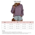 thumbnail image 4 of Round Neck Knitted Casual Sweater Plain Color Hollow Lace Up Long Sleeve Knitted Sweater Top for Women, 4 of 7