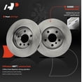 thumbnail image 4 of A-Premium 11.02 inch (280mm) Front Vented Disc Brake Rotors + Ceramic Pads Kit Compatible with Select Mini Models - Cooper 2014 2015 2016, 6-PC Set, 4 of 6