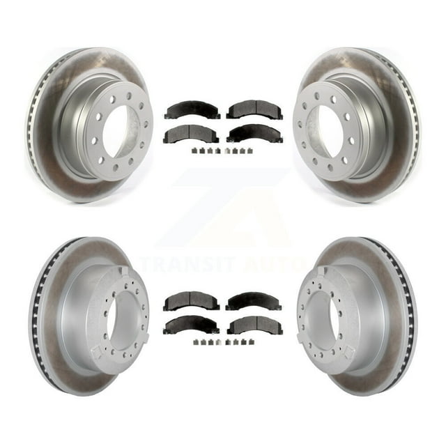 Transit Auto Front Rear Coated Disc Brake Rotors and Ceramic Pads Kit for Car Ram Dodge Sterling Truck 4500 5500 Bullet 45 55 KGT-103179