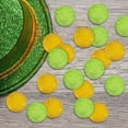 thumbnail image 4 of QuanTara St. Patrick's Day Plastic Coins, 50-Pack Gold & Green Foil Coins for Party Favors, Treasure Hunt Game, Table Scatter Decorations, 4 of 6