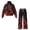Christmas Bauble Print, variant on Winter Hunting Camo Sweatsuits for Women 2 Piece Outfits, Mock Neck Drawstring Sweatshirt Wide Leg Sweatpants Fall Casual Loungewear Tracksuit Matching Set
