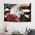 thumbnail image 2 of Easygdp Eagle With Hat And Roses Tapestry Wall Hanging, Wall Tapestries for Bedroom Aesthetic Living Room Office Decor 60x40in, 2 of 8