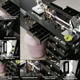 thumbnail image 3 of Boahaus Zoe Vanity Set with LED Mirror, Bluetooth Speakers & Large Storage, Black, 3 of 4