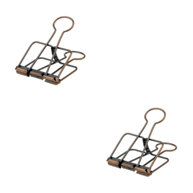 stanreset 1/2/3 20 Pieces Metal Paper Clip Anti-rust Unfading Solid Color Replacement Home Office File Examination Papers Clips Red Bronze 32mm 2PCS