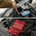 thumbnail image 6 of MIXPOWER 62-Piece 1/4-inch Dr. Master Socket Set with Ratchets,Universal Joint, Extensions with 1/4'' Dr. Bits Set, SAE/Metric, 6-Point, 5/32-inch - 9/16-inch, 4 mm - 14 mm, CR-V Socket, 6 of 9