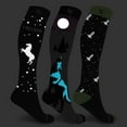 thumbnail image 6 of Glow in the Dark Sport Compression Socks - Knee High Performance Socks for Running, Athletics, Travel, and Pregnancy - Improved Circulation & Support for Men and Women - 3 Pair, 6 of 7
