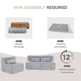 thumbnail image 7 of FLOGUOR Single Floor Sofa Chair, Boneless Sofa Cloud Couch, Chenille Modular Accent Chair with High Resilience Sponge Armless  Chair for Living Room Bedroom No Assembly Required Grey, 7 of 7