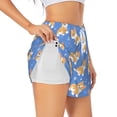 thumbnail image 3 of Lsque Kawaii Corgi Printed Women's Running Shorts with Liner Pockets,Elastic Quick Dry Workout Athletic Gym Yoga Shorts,Womens High Waist Shorts-Small, 3 of 9