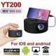 thumbnail image 2 of Mini Projector Screen 180P 4K Portable Wired Projector Home Theater Kids Gift Cinema Video Smart HD TV Movie Media Player For IOS Android, 2 of 5