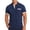 Dark Blue, variant on Guluxicc Men's Pullover Shirts with Pocket Button Classic Fit Short Sleeve Business Casual Shirts for Everyday Wear