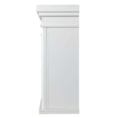 SEI Furniture - Bevonly Electric Fireplace - White and gold finish