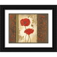 thumbnail image 1 of Lewis, Kim 18x14 Black Ornate Wood Framed with Double Matting Museum Art Print Titled - Poppy I, 1 of 4