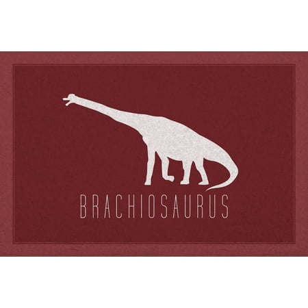 Dinosaur Brachiosaurus Maroon Dinosaur Poster For Kids Room Dino Pictures Bedroom Dinosaur Decor Dinosaur Pictures For Wall Dinosaur Wall Art Prints for Walls Cool Wall Art Print Poster 18x12